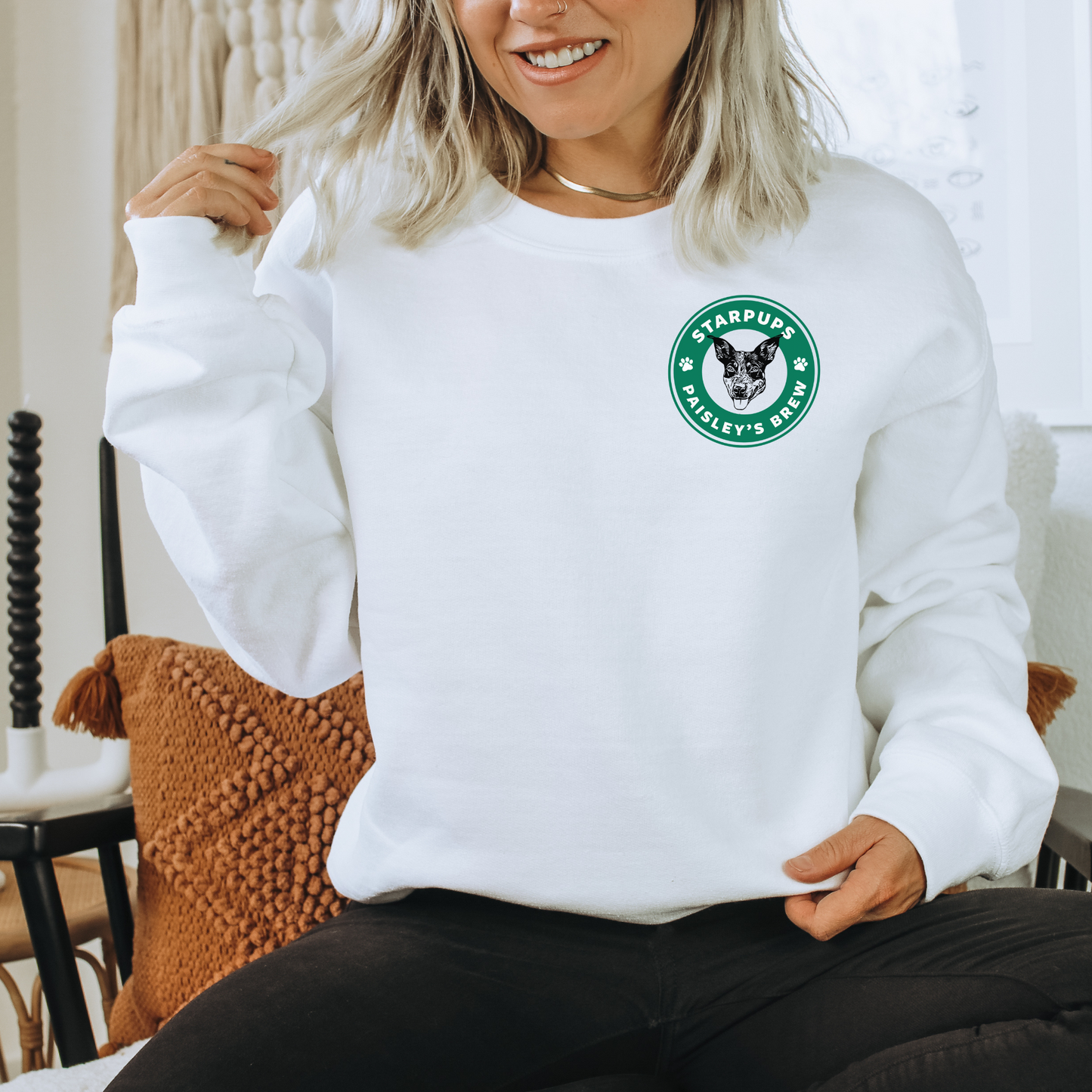 STARPUPS Custom Dog Portrait Sweatshirt