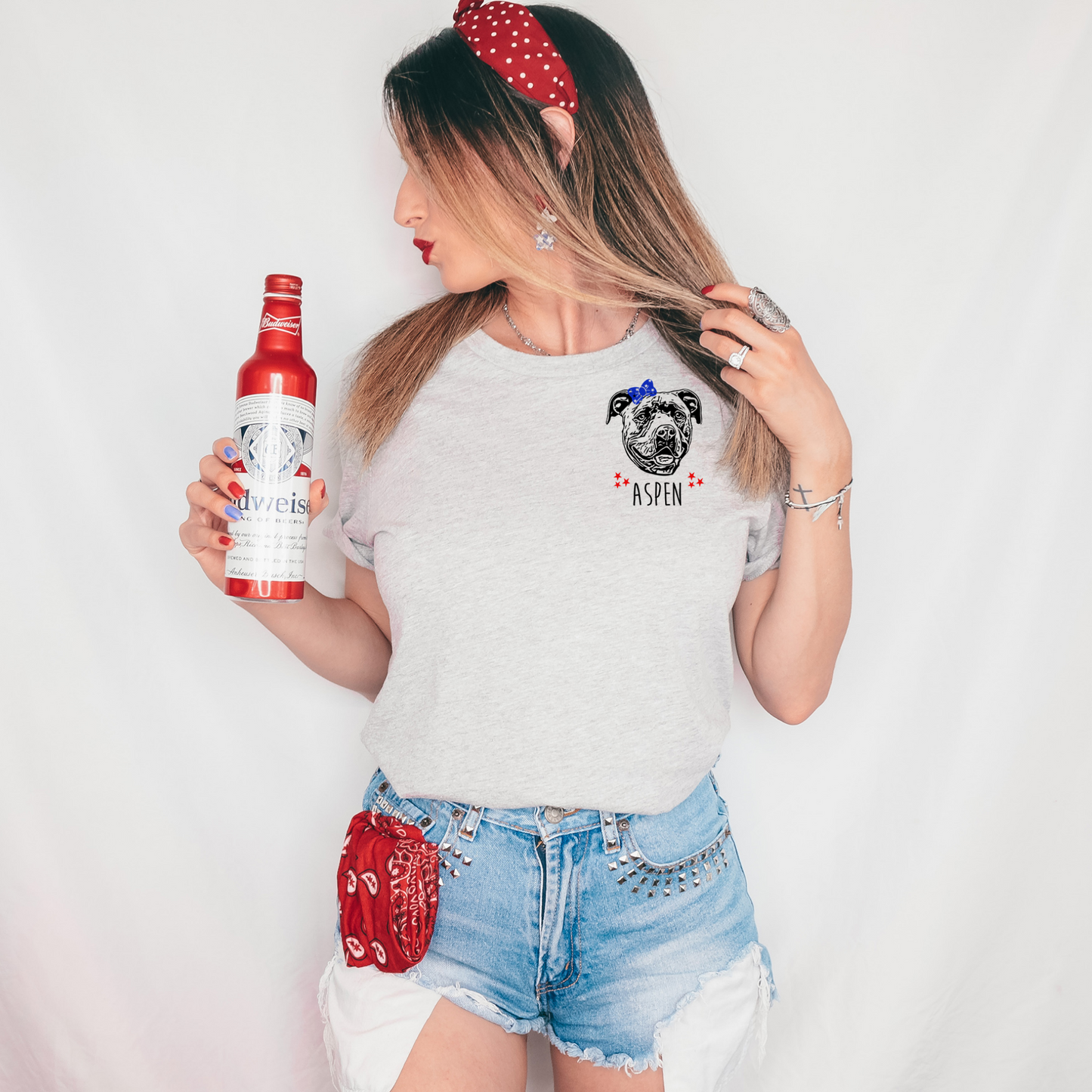 4th of July Custom Dog Portrait TShirt