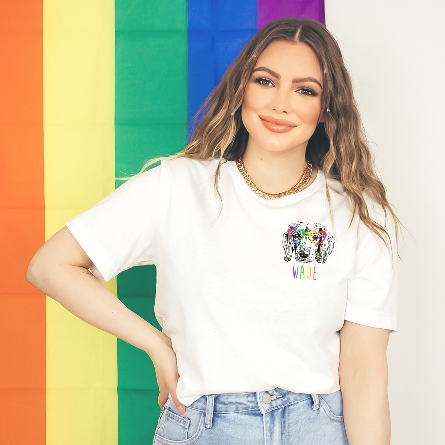 PRIDE Custom Dog Portrait TShirt