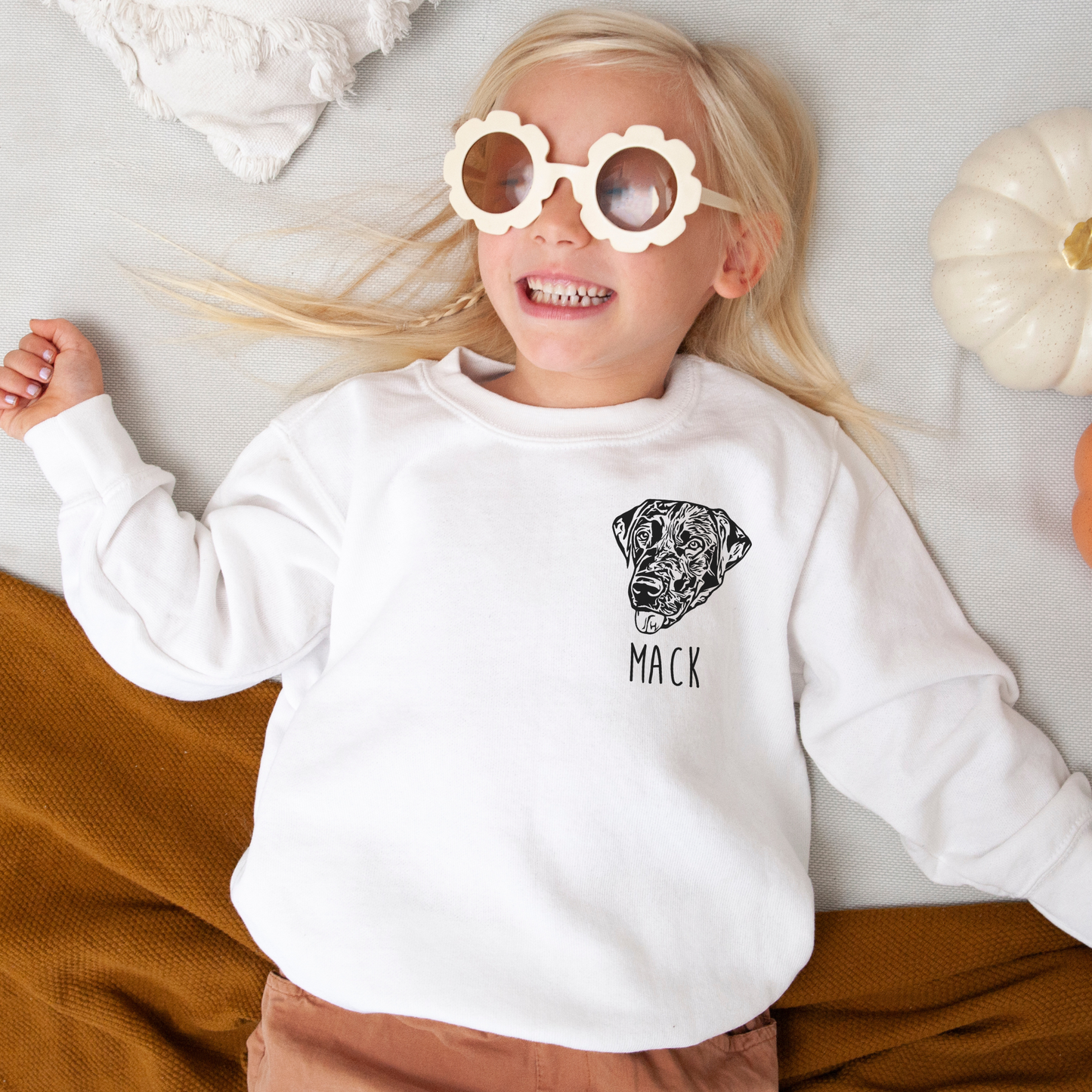 Youth Custom Dog Portrait Sweatshirt