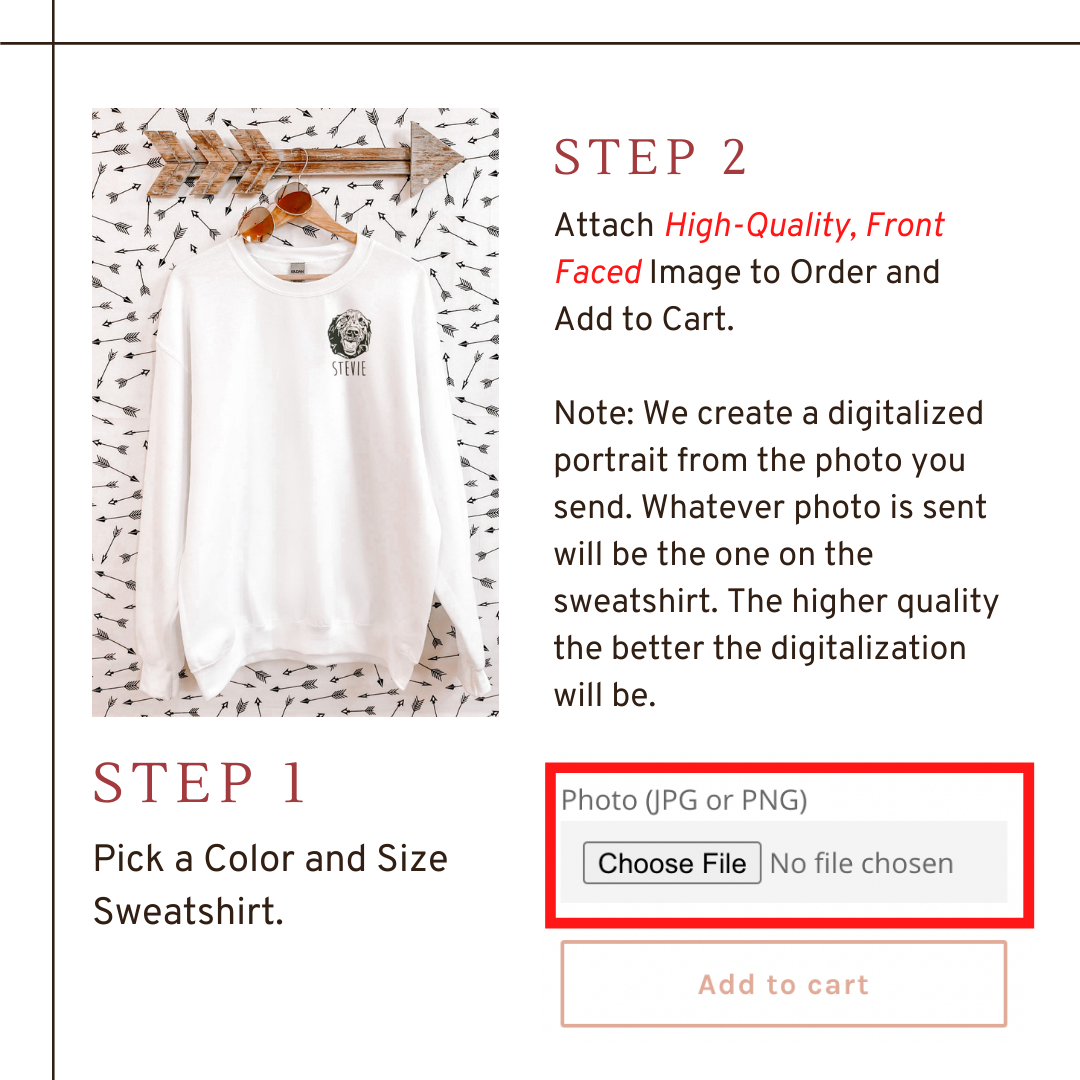 Valentine's Day Custom Dog Portrait Sweatshirt