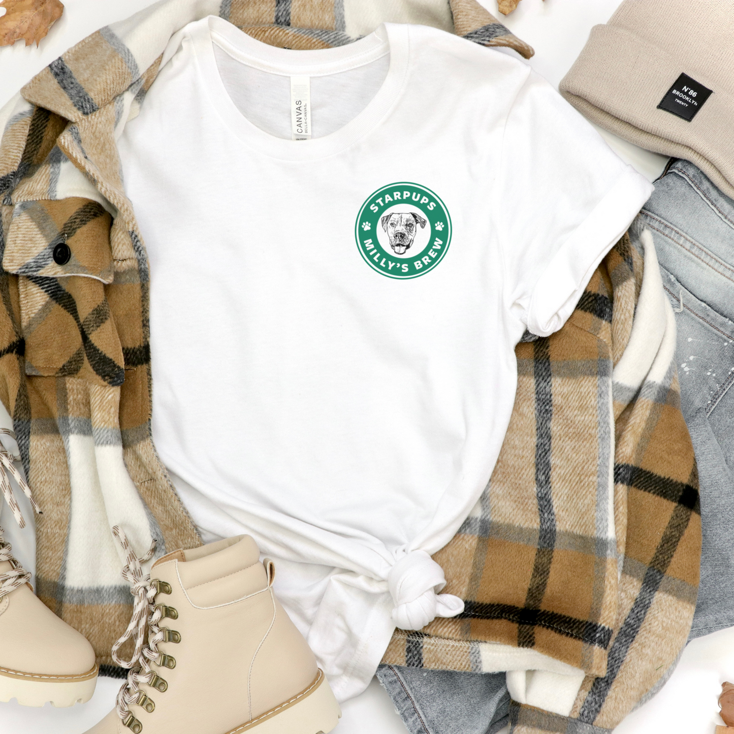 STARPUPS Custom Dog Portrait TShirt