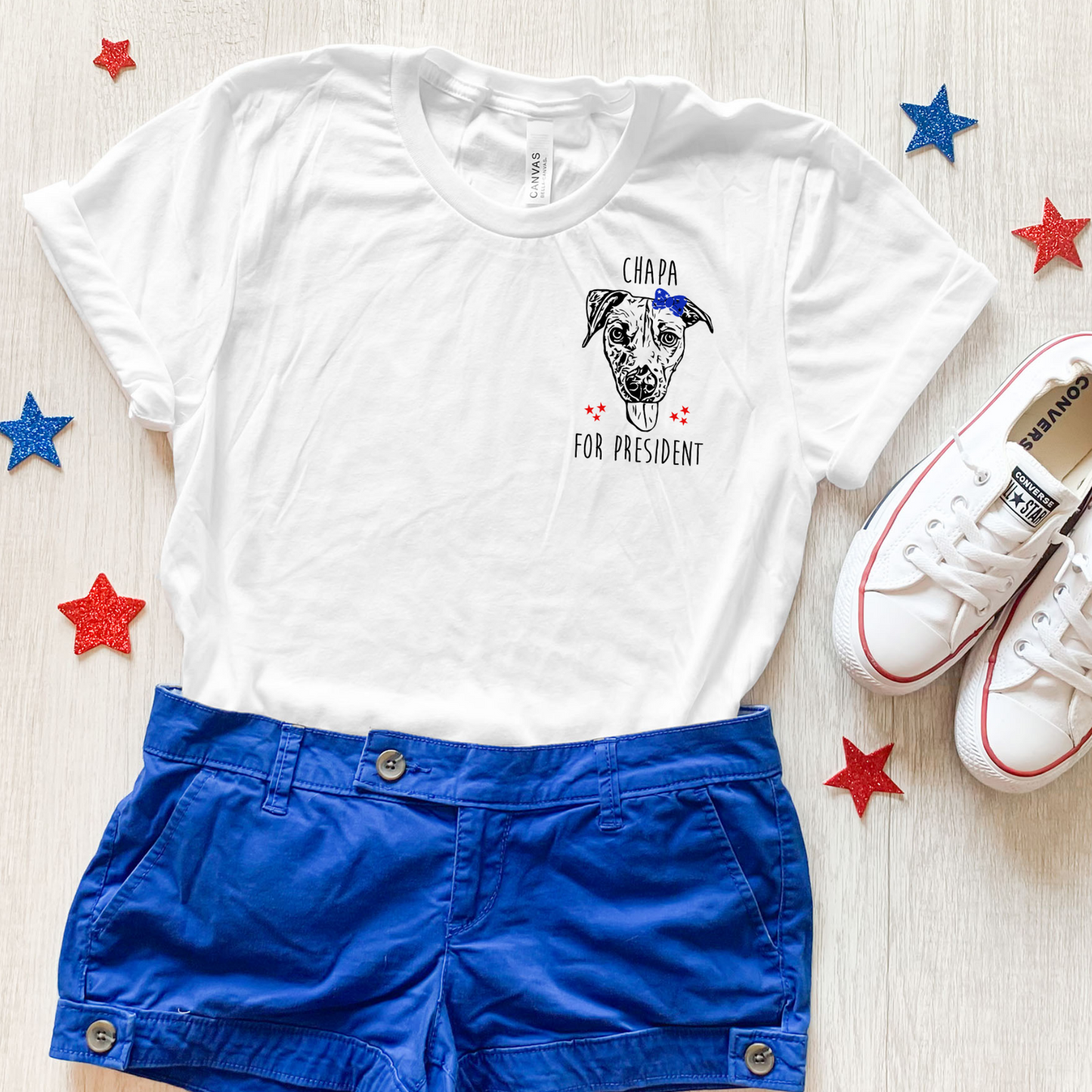 4th of July Custom Dog Portrait TShirt