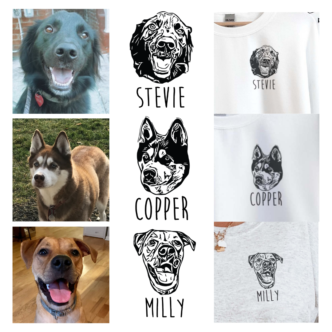 Valentine's Day Custom Dog Portrait Sweatshirt