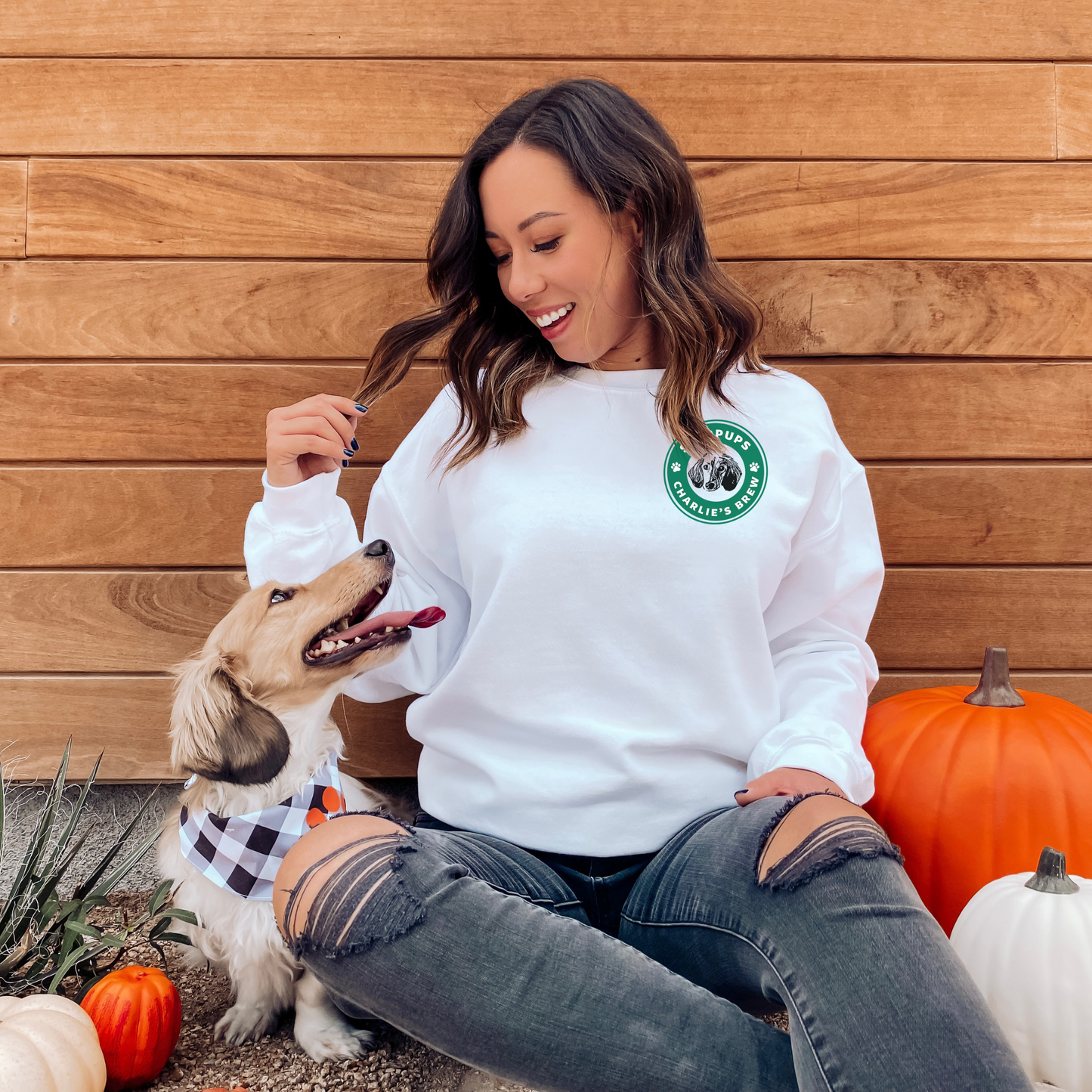 STARPUPS Custom Dog Portrait Sweatshirt