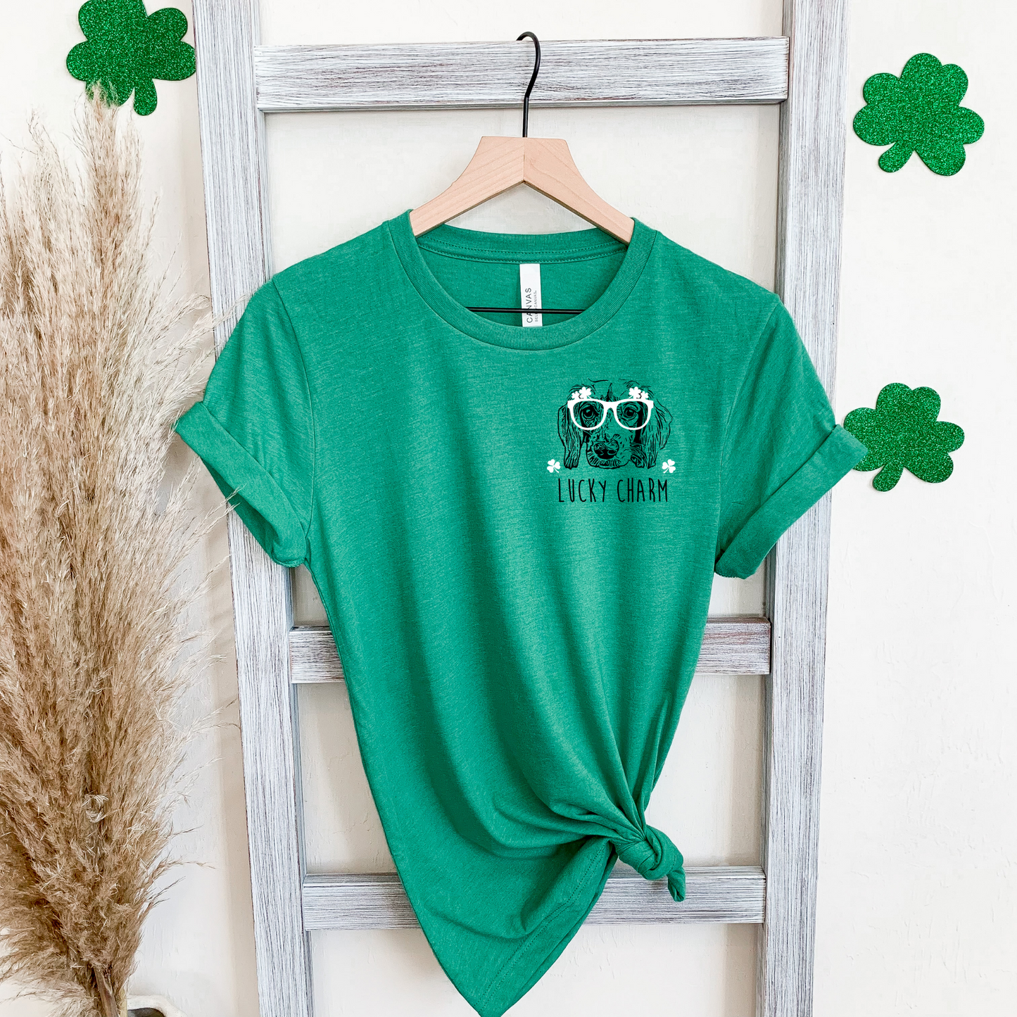 Custom Dog Portrait St. Patty's T-Shirt