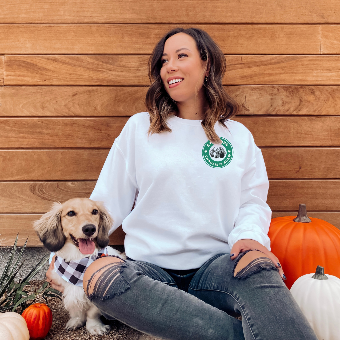 STARPUPS Custom Dog Portrait Sweatshirt