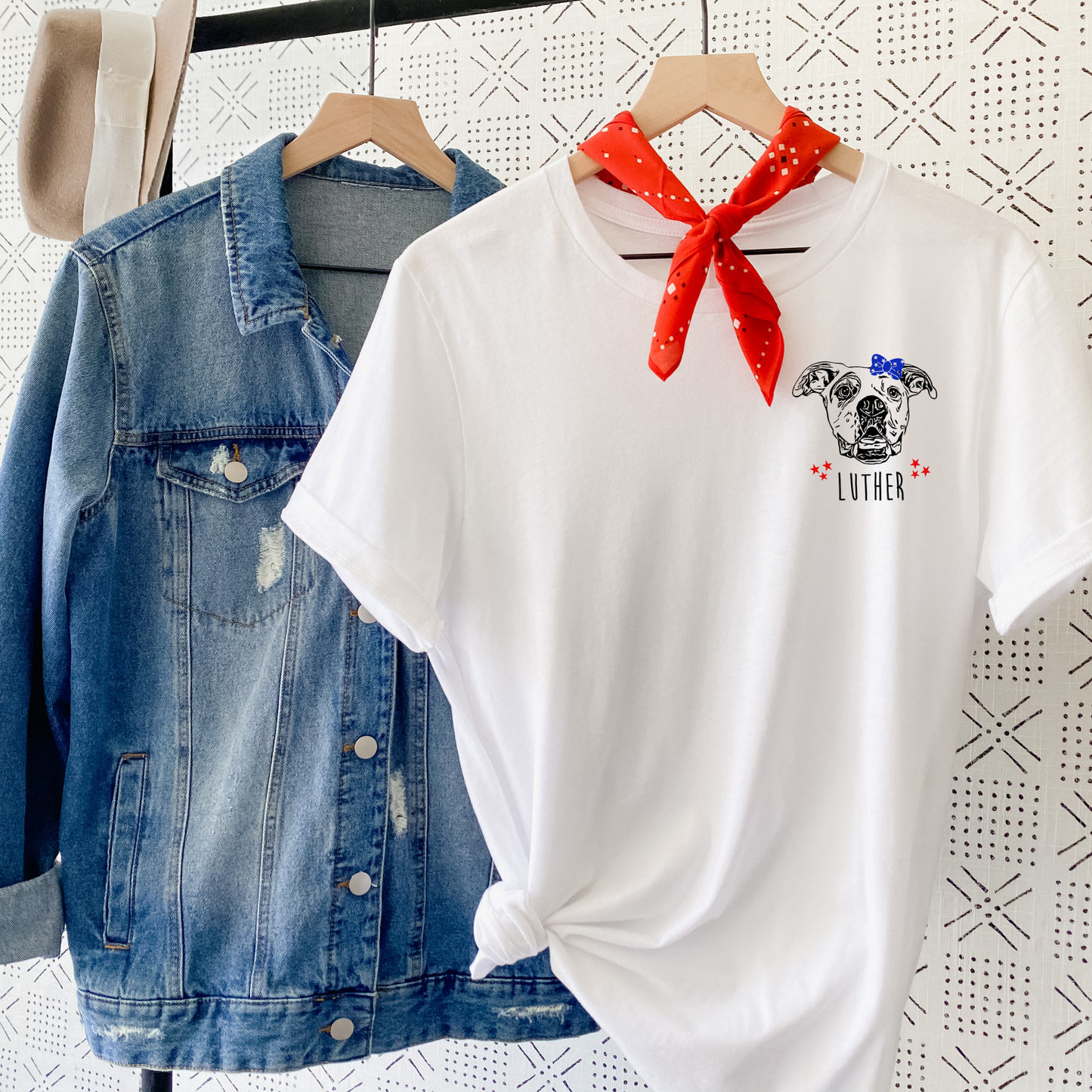 4th of July Custom Dog Portrait TShirt