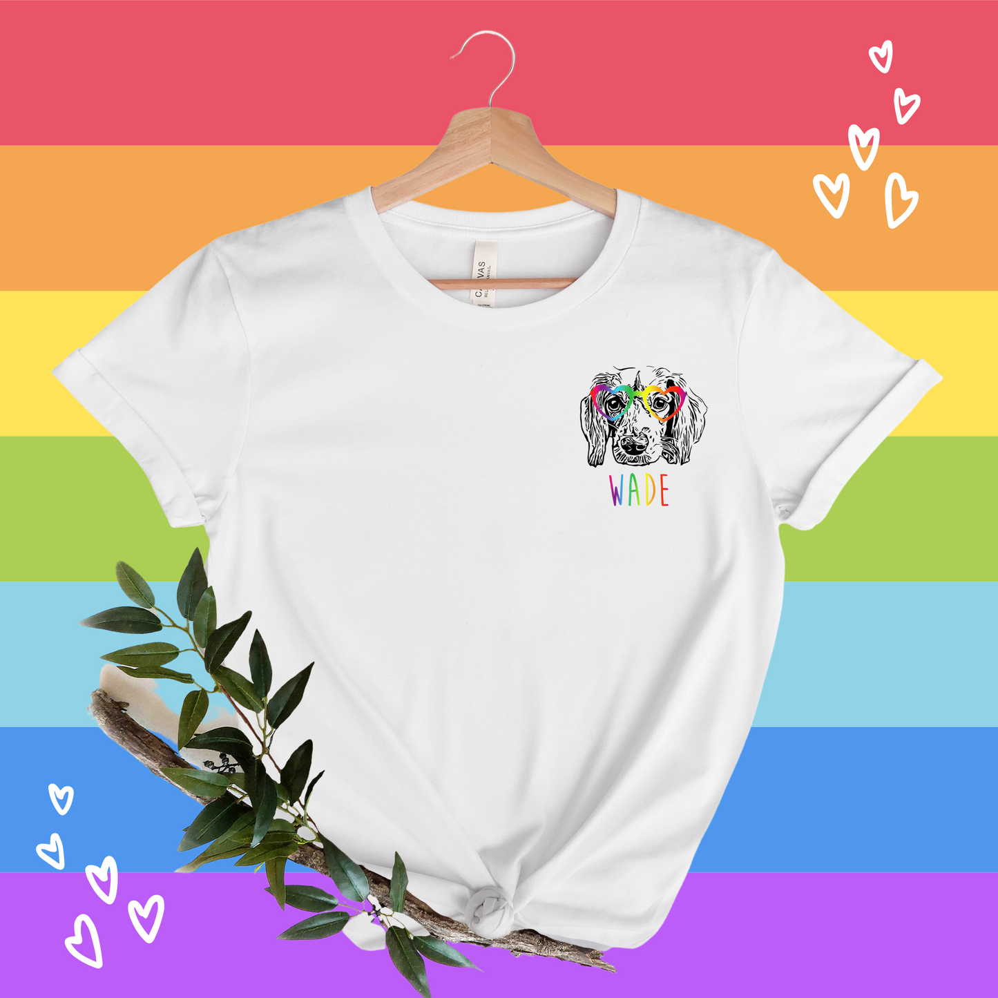 PRIDE Custom Dog Portrait TShirt